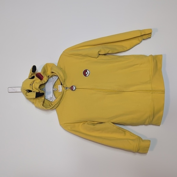 Kids Pokemon Pikachu Full Zip Hoodie Sweatshirt - Picture 1 of 7